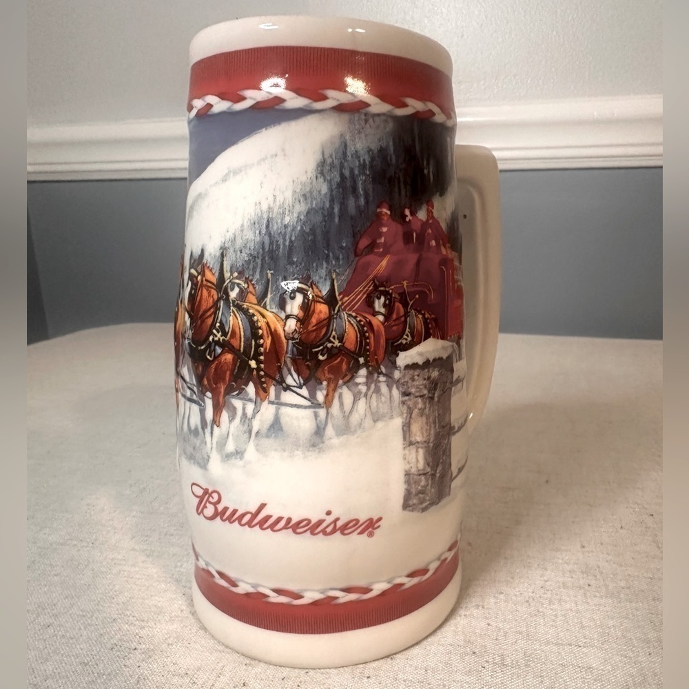 Budweiser Beer Stein Ceramic 2010 Holiday Collectible
